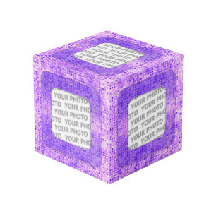 四角い枠のドット2 +写真 フォトキューブ