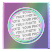 四角い枠の丸い輪郭03 +写真 フォトキューブ (右)