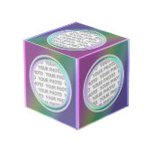 四角い枠の丸い輪郭03 +写真 フォトキューブ (裏面アングル)