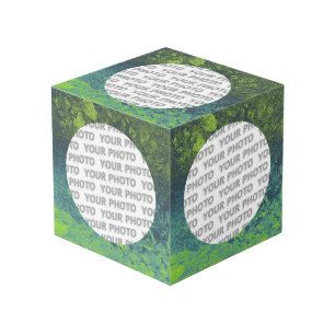 四角い枠の丸い（ばちゃばちゃ）跳ねる5 +写真 フォトキューブ