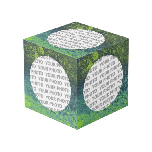 四角い枠の丸い(ばちゃばちゃ)跳ねる5 +写真 フォトキューブ (正面アングル)