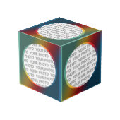 四角い枠の丸め2 +写真 フォトキューブ (裏面アングル)