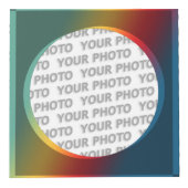 四角い枠の丸め2 +写真 フォトキューブ (正面)