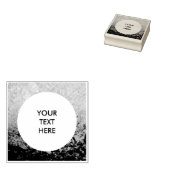 四角い枠の丸め(ばちゃばちゃ)跳ねる6 +テキスト ラバースタンプ (押印)