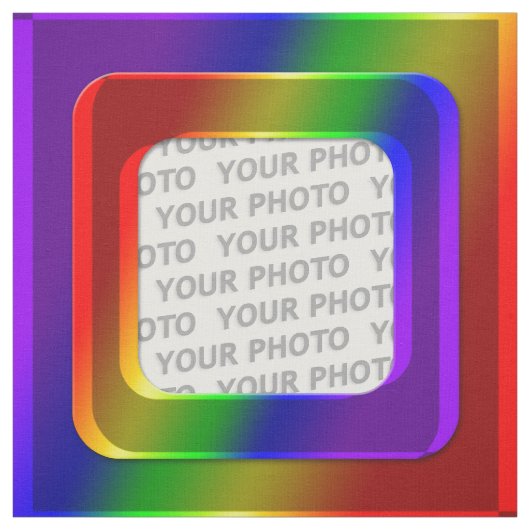 四角い枠の色はII +あなたの写真 ファブリック (見本)