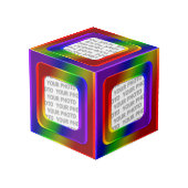 四角い枠の色はII +あなたの写真 フォトキューブ (裏面アングル)