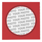 四角い枠の赤い丸い+写真 フォトキューブ (右)