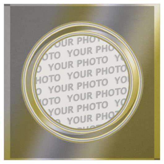 四角い枠の輪郭I +あなたの写真 ファブリック (見本)