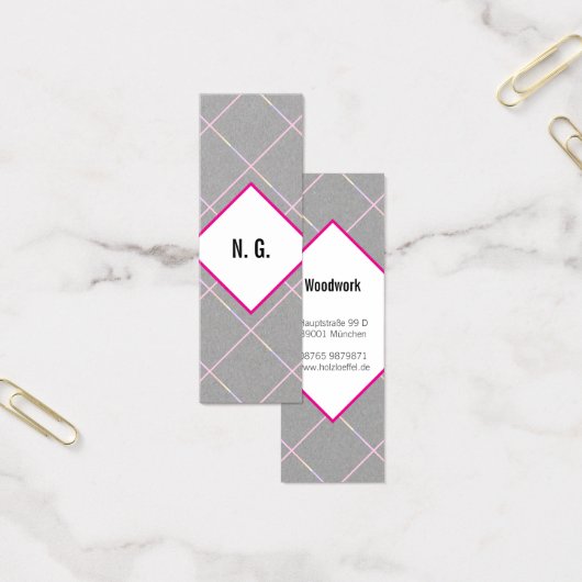 四角い模様のピンクと黒 (オフィス)