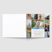 四角い白9フォトコラージュを愛の記憶に ゲストブック (全面)