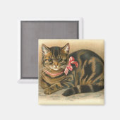 四角い磁石「タビーキャット」 マグネット (正面/裏面)