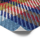 四角い織物テクスチャの背景。 ポスター (角)