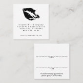 四角い致命的なキスアポイントメントのアラーム 予約カード (正面/裏面)