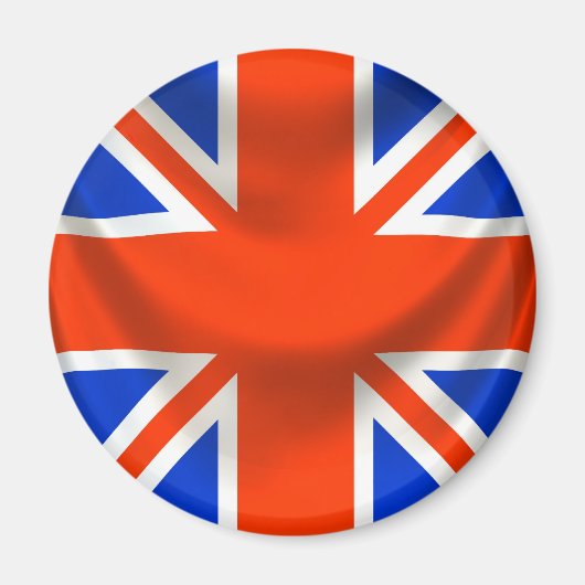 四角い英語の旗 マグネット (正面)