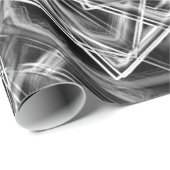 四角い角と灰色のネオンスポット ラッピングペーパー (ロールコーナー)