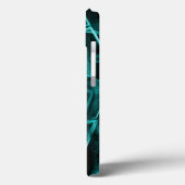 四角い角と「ネオン」のシアンまたはスカイブルーの汚れ Case-Mate iPhoneケース (裏面 / 左)