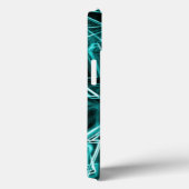 四角い角と「ネオン」のシアンまたはスカイブルーの汚れ Case-Mate iPhoneケース (裏面 / 右)