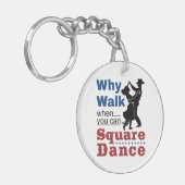 四角い踊りなぜスクエアダンスができるときに歩く キーホルダー (正面左)