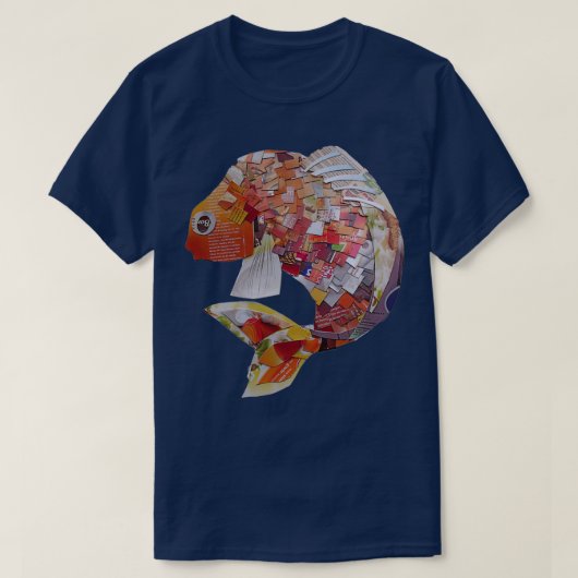 四角い金魚はかりで測 Tシャツ (デザイン正面)