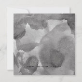 四角い黒い書道台本の写真結婚の セーブザデート (裏面)