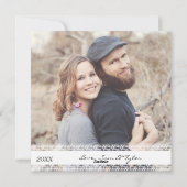 四角い黒と白のクリスマスボール シーズンカード (裏面)