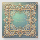 四角いFillagyフレームのカスタマイズ可能 ストーンコースター (正面)