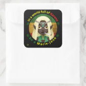 四角おもしろいいステッカー「BE A MARIE-JANE」 スクエアシール (バッグ)