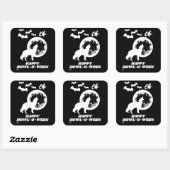 四角おもしろいいステッカー「HAPPY HOWL-O-WEEN 2」 スクエアシール (シート)