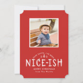 四角おもしろいい写真のクリスマスカード シーズンカード (正面)