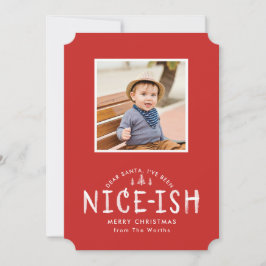 四角おもしろいい写真のクリスマスカード シーズンカード