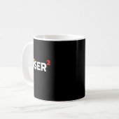 四角おもしろいアンチ切り株2024 Nope Not Again Tee S コーヒーマグカップ (正面左)