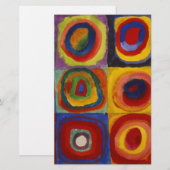 四角と円の色彩研究 便箋 (正面/裏面)