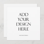 四角または円の丸い招待状カード印刷 招待状 (正面/裏面)