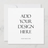 四角または円の丸い招待状カード印刷 招待状 (裏面)