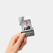 四角または円形のロゴスタイルの社員証 バッジ (手持ち)