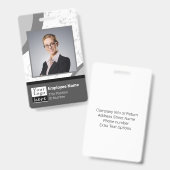 四角または円形のロゴスタイルの社員証 バッジ (正面＆裏面)