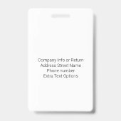 四角または円形のロゴスタイルの社員証 バッジ (裏面)