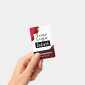 四角または円形のロゴスタイル 従業員名 バッジ (手持ち)