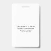 四角または円形のロゴスタイル 従業員名 バッジ (裏面)