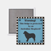 四角オーストラリアのマグネットブルー マグネット (正面/裏面)