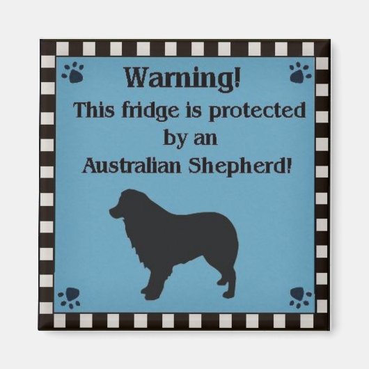 四角オーストラリアのマグネットブルー マグネット (正面)