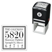 四角カッコいい差出人住所自己インキング・スタンプ セルフインキングスタンプ (インサイチュ)