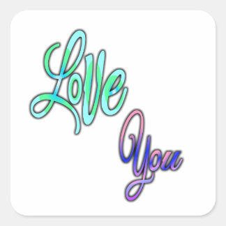 四角カラフルステッカー。 スクエアシール