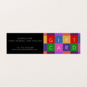 四角カラフル形業務折返しギフト券 名刺 (外部フラット)