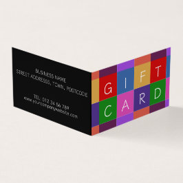 四角カラフル形業務折返しギフト券 名刺