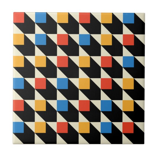 四角カラフル飾タイル タイル (正面)