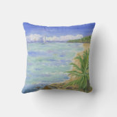 四角カリブのビーチ枕 クッション (裏面)