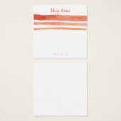 四角ストライプネックレスまたはブレスレット表示カード (正面&裏面)