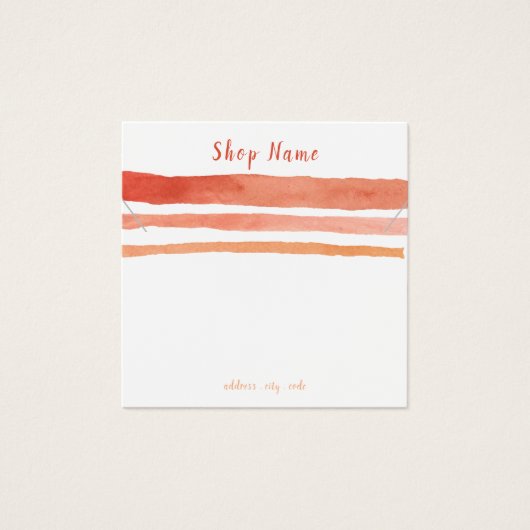 四角ストライプネックレスまたはブレスレット表示カード (正面)