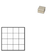 四角チェッ空白のクボックス格子格子 ラバースタンプ (押印)